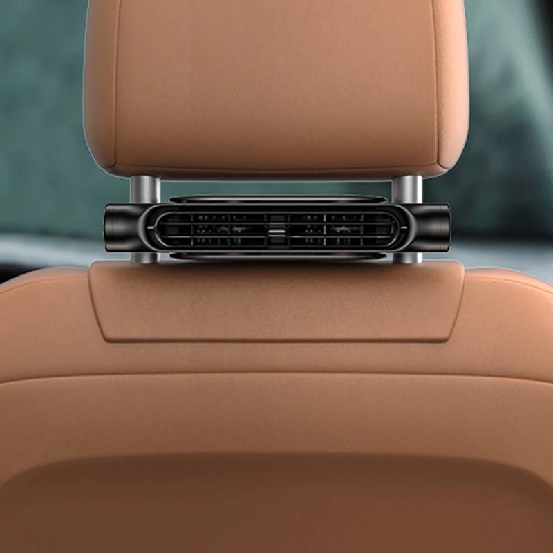 USB-Autositzlüfter mit Doppelturbine, leise, blattlose Belüftung für Reisekomfort
