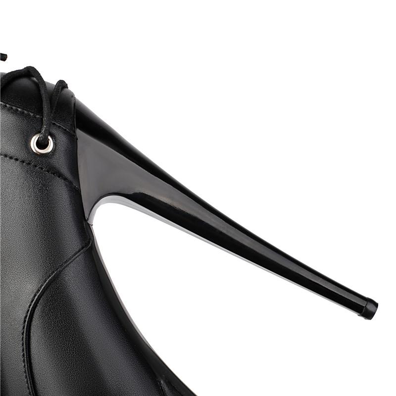 Women's high-heeled short boots sexy European and American style waterproof table thin heel large size Roman short boots