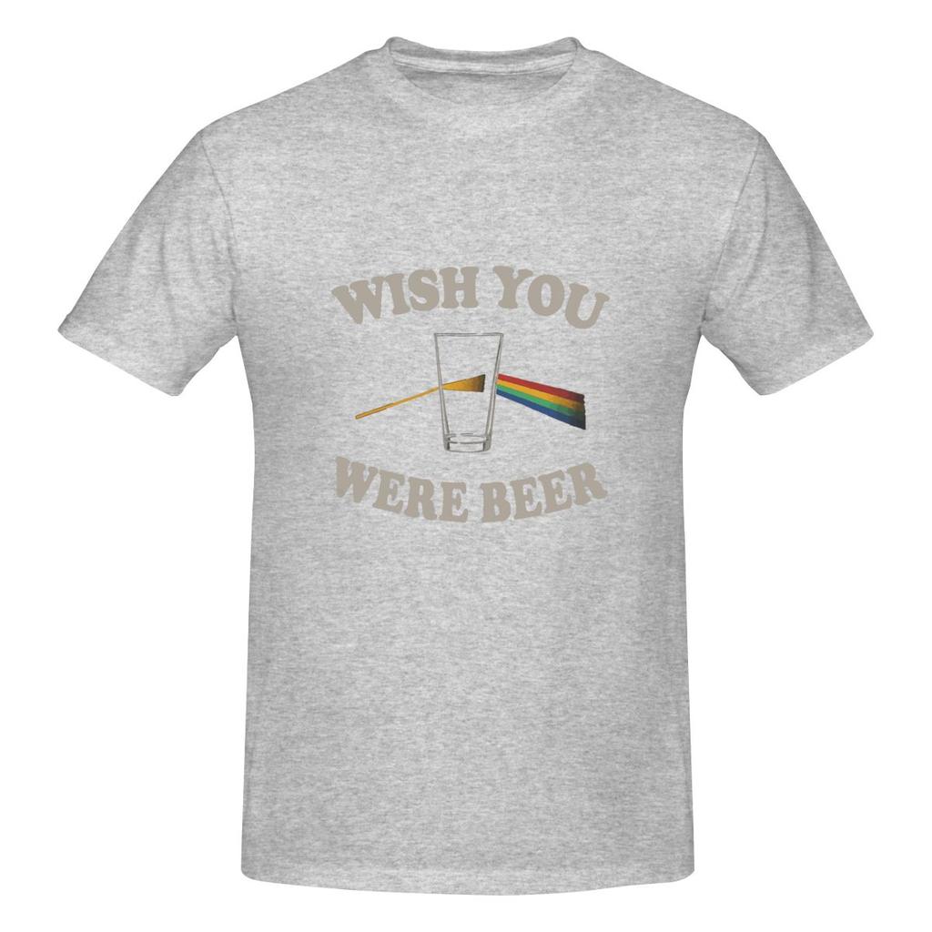 Wish You Were Beer Oversize Tshirt Solid Color Minimalism Embroidery Tee