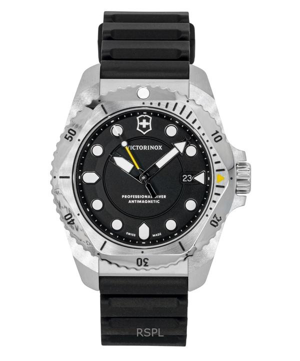 Victorinox Dive Pro Rubber Strap Matt Black Dial Quartz Diver's 241990 300M Men's Watch