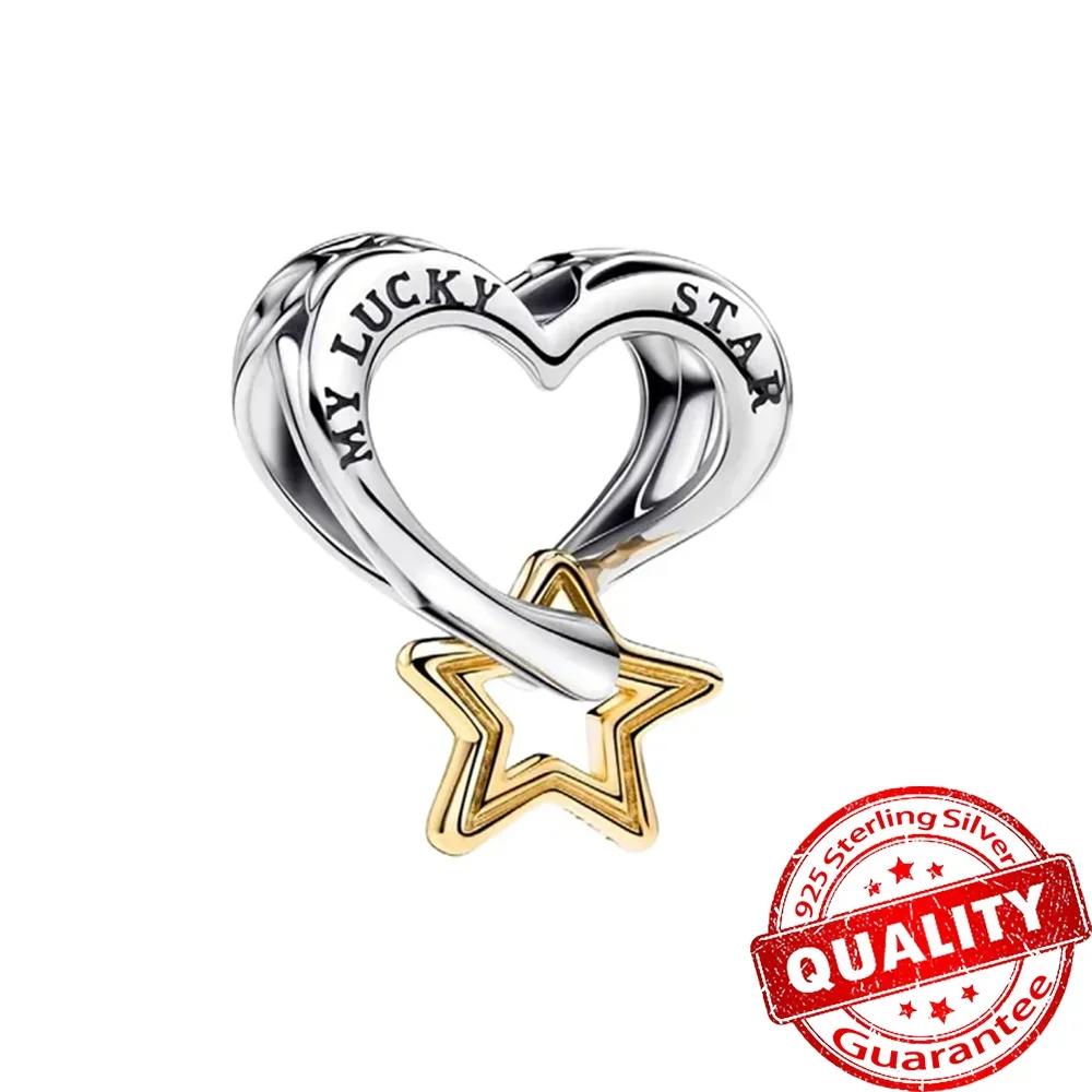 New Original Copper Colorful Heart Clover Rose Star Butterfly Bird Bead Charms For Diy Bracelet Necklace Women Gift