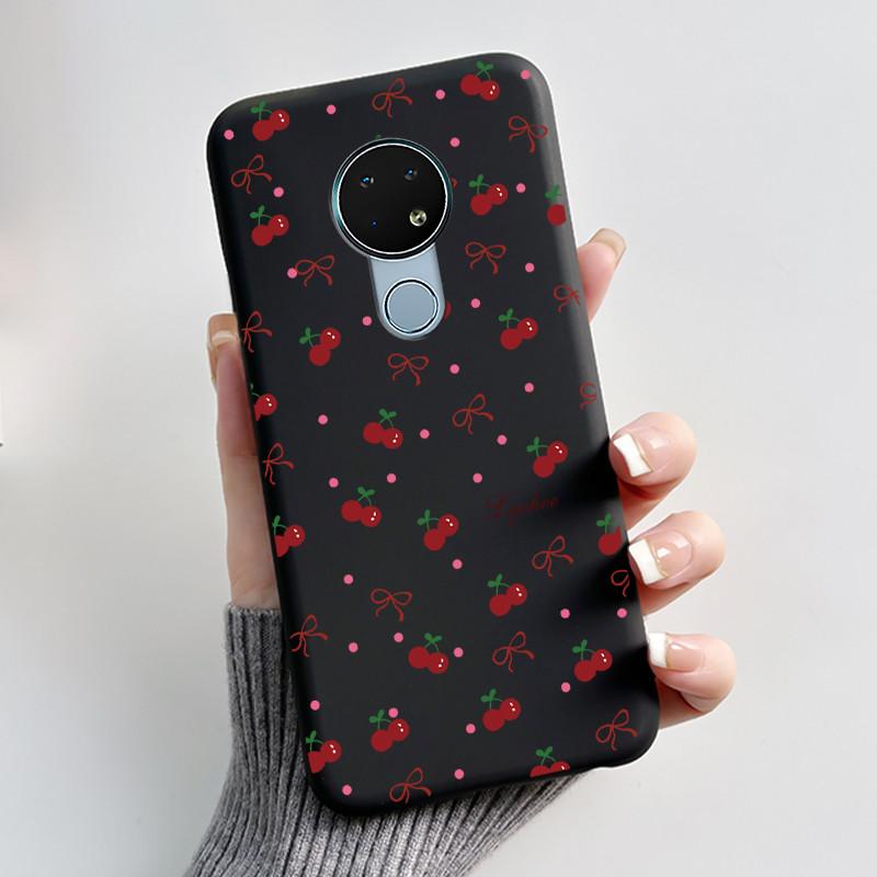 Coque Mignonne Pour Nokia 6.2 / Nokia 7.2 Fundas Capa Coque Imprimée Coque de Protection Silicone Souple Dessin Animé Coque Noire