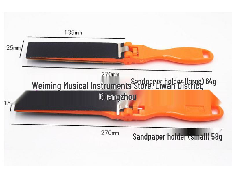 Bass Guitar Fret Polishing Tool: Fingerboard Repair Sanding Stick with Replaceable Sandpaper - Handheld Sanding Pen for Musical Instruments