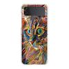 Abstract Surreal Animal Lion Clear Phone Case For Samsung Galaxy Z Flip 3 4 5 Hard Folding PC Shell For Samsung Z Flip3 Cover