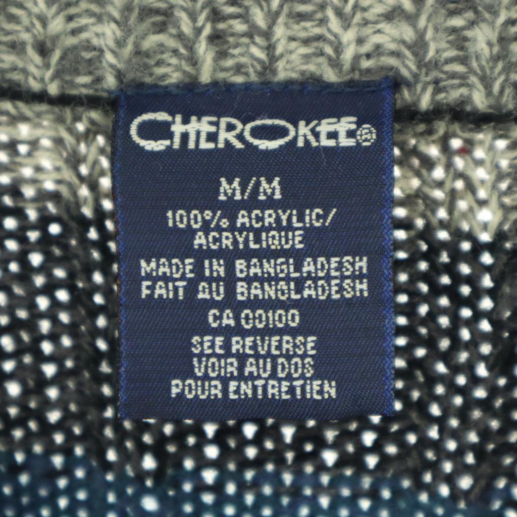 Skönhetsprodukter CHEROKEE 90-tal Gammalt kantmönster Långärmad tröja M Herr Begagnad