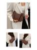 Damenmode Strukturierte Umhängetasche mit Litschi-Muster - Stilvolle, hochwertige Schulterhandtasche