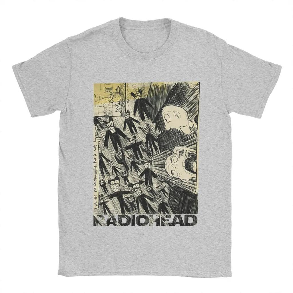 British Rock Band Radiohead Poster Graphic Print T-shirt Men Women Loose Casual Oversized Top High-street Hip Hop Fashion Harajuku Summer New Tee