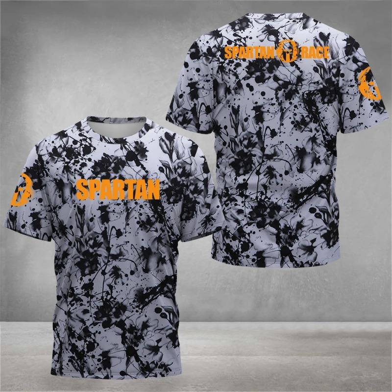2026 New Spartan Graphic 3D PrintedShort Sleeve T-Shirt Breathable O-Neck T-shirts Top