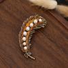 Vintage Style Peacocks Feather Brooch With Shimmering Rhinestones For Formal Event Fashion Clothing Accessories