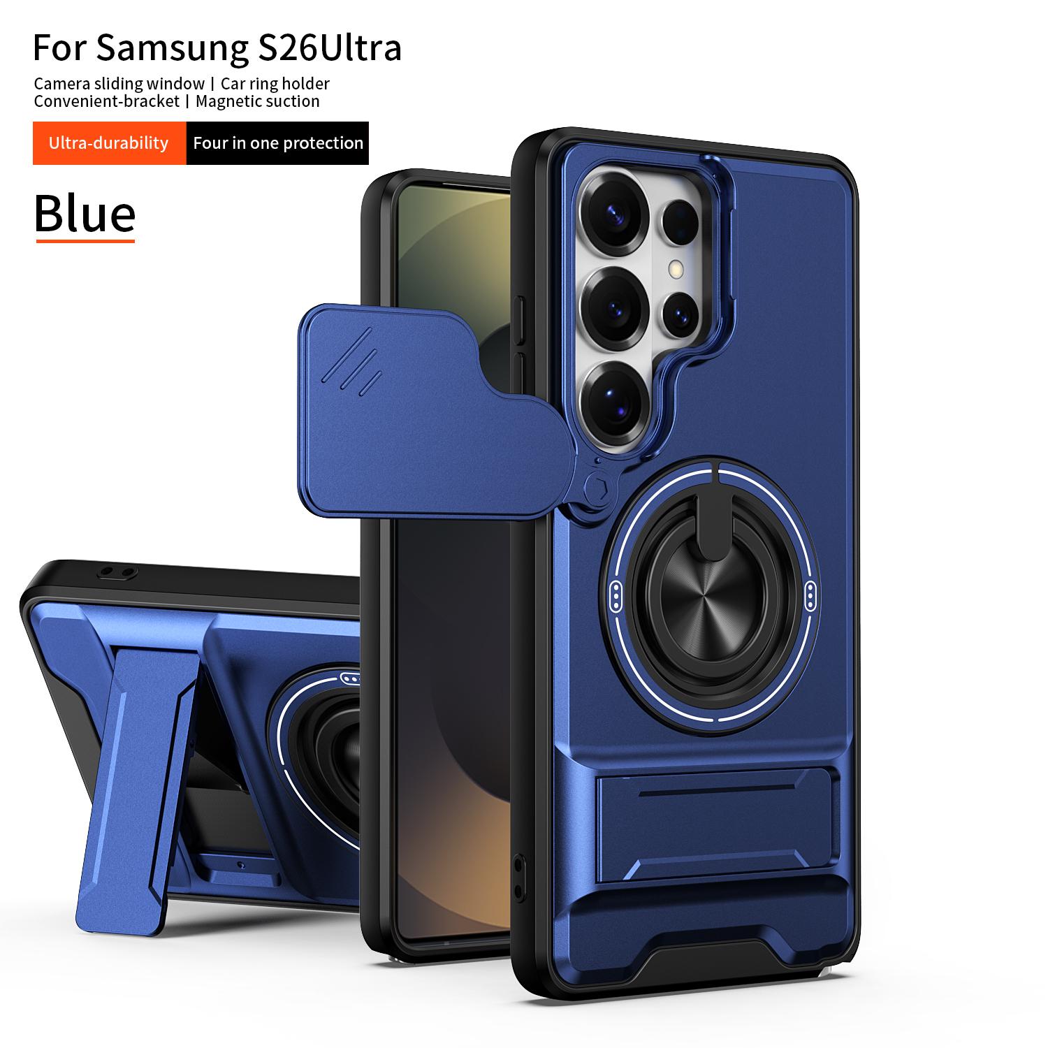 

Для Magsafe Магнитный Складной Держатель Чехол для Телефона Для Samsung S26 Ultra S24 Plus S23 FE S22 S24 Военная Броня Защита Камеры Чехол Galaxy S26