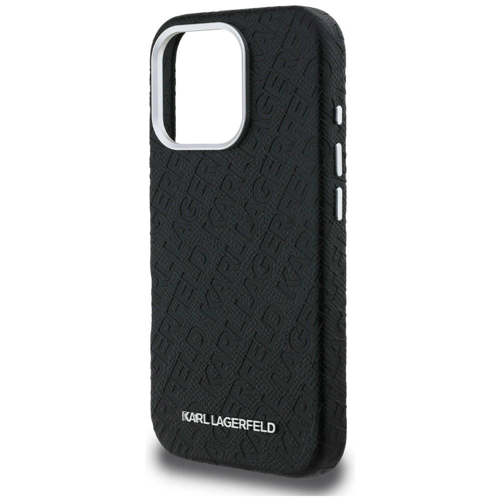 Karl Lagerfeld FW Stamped Karl MagSafe Case for iPhone 16 Pro Max Black