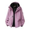 Womens 3-in-1 Hiking Jacket 2026 Lightweight Windproof Outdoor Shell With Removable Fleece Liner Small Stature