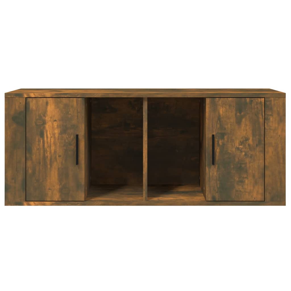 TV Cabinet Smoked Oak 100 x 35 x 40 cm Particleboard