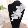 Mesh Embroidery 3D Floral Appliques Fashion Embroidery Appliques  Bridal Wear