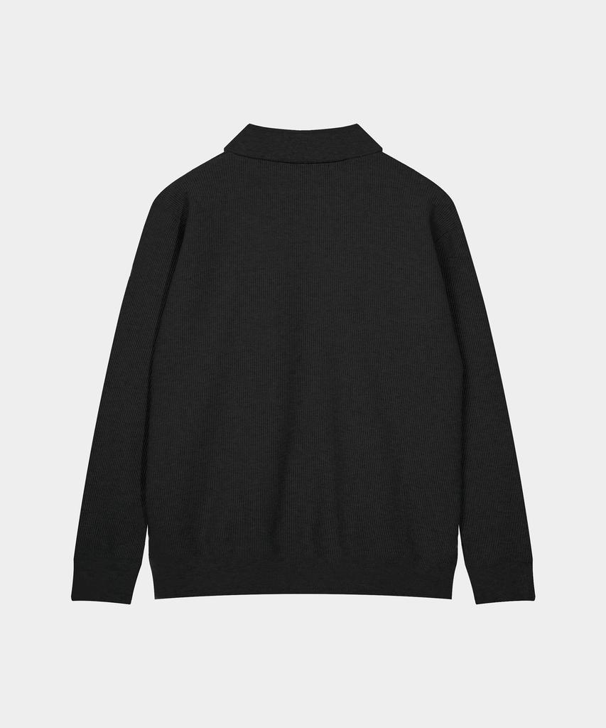 Vibrante Comfort Washable Collared Knit - Charcoal