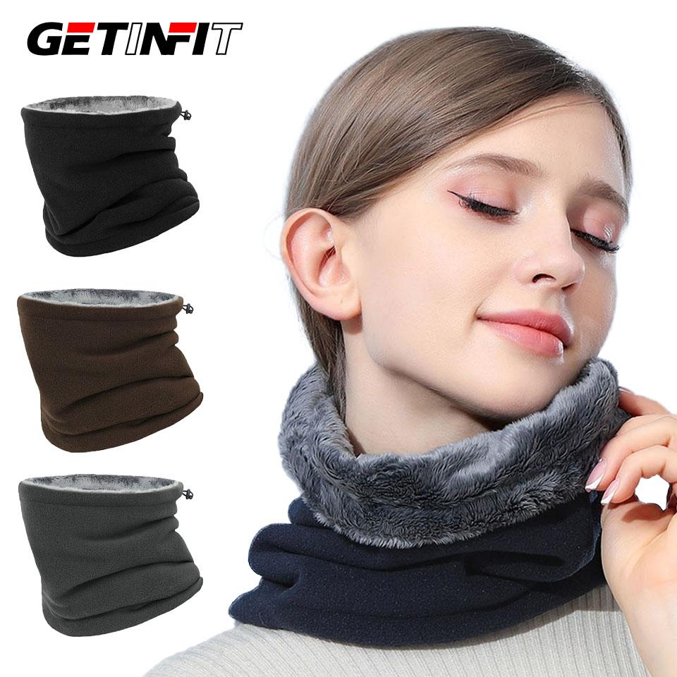 Getinfit 1Pcs Winter Warmth Mask Double-Layer Thickened Windproof And Temperature-Locking Pull Rope Adjustable Modes Cold-Proof Scarf