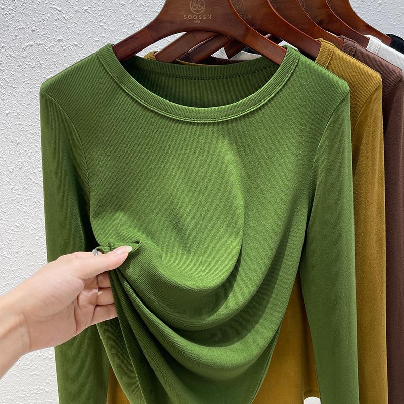 Modal Long-sleeved Women's Summer New Slim-fitting Round Neck Inner Bottoming Shirt Versatile Top