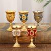 Zinc Zinc Zinc Alloy Spirits Cup Vintage Small Drinking Cup Elegant Medieval Rose Embossed Goblet  Gift