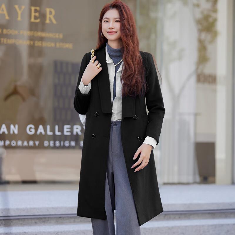 KASAYE Women's Professional Mid-Length Wool Coat