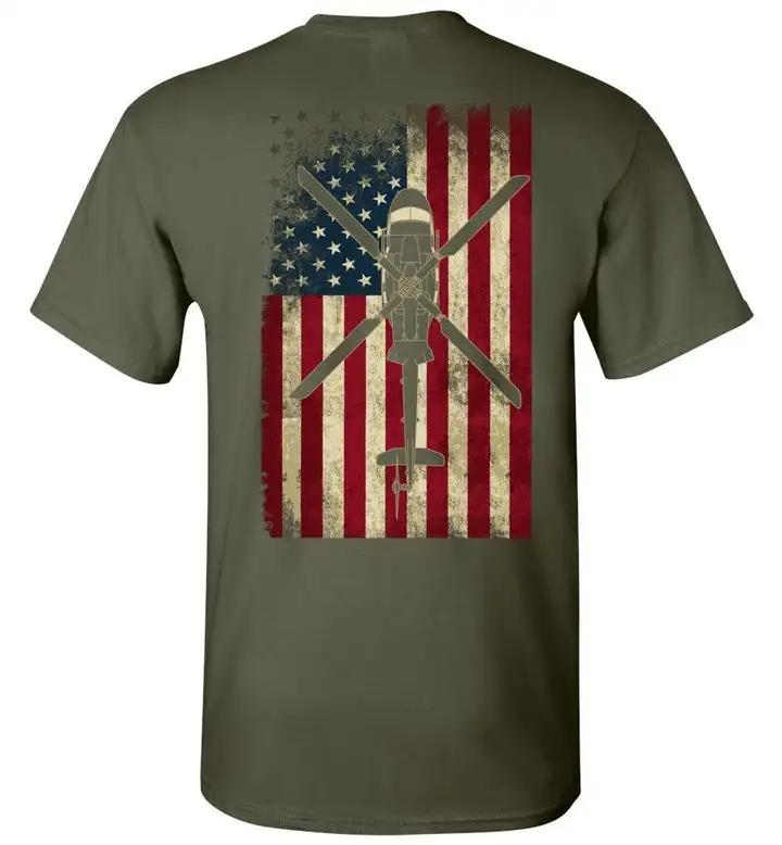 Vintage American Flag UH1Y Venom General Helicopter TShirt 100 Cotton ONeck Short Sleeve Summer Casual Mens Tshirt
