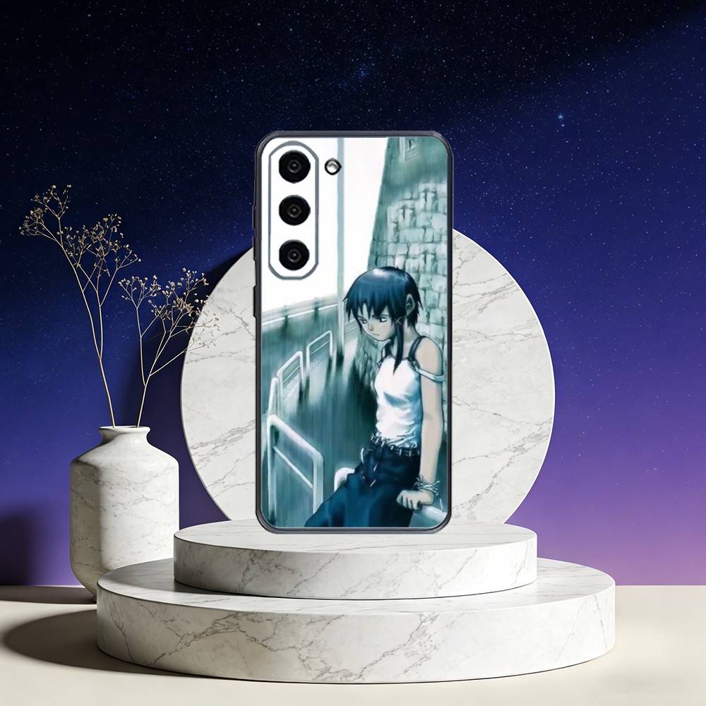 S-Serial Experiments L-Lain Phone Case For Samsung Galaxy A73,A72,A71,A70,A53,A52,A51,Others Soft Black Cover