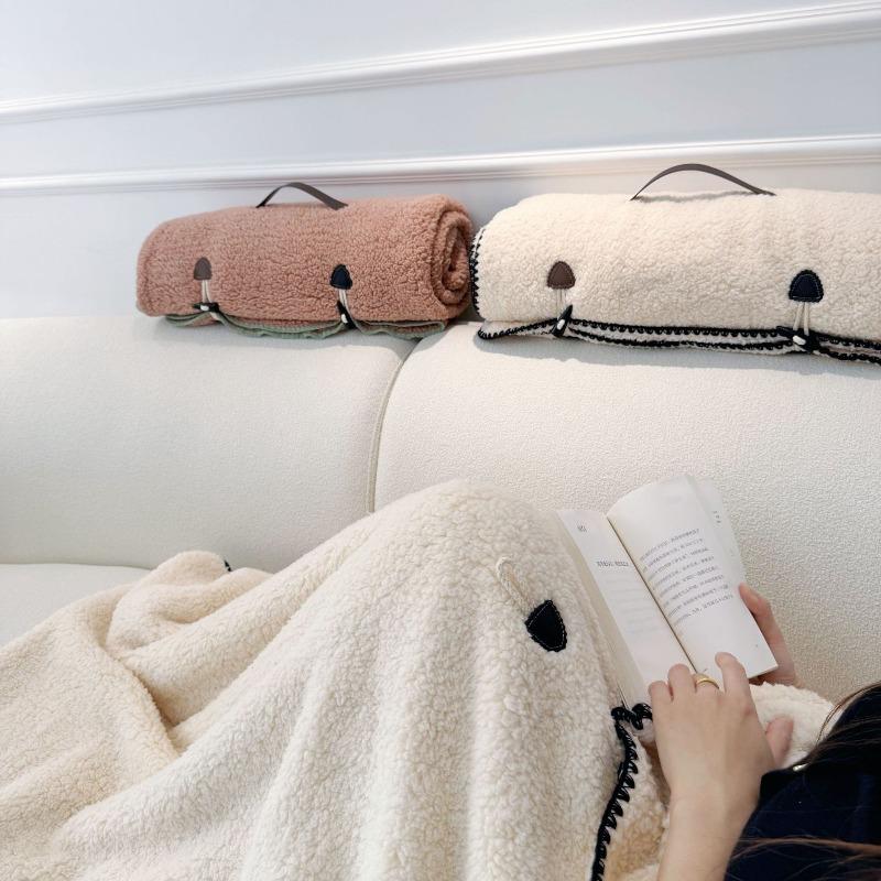 Original Multifunctional Portable Blanket Office Nap Air Conditioning Blanket Shawl Car Pillow Quilt Blanket Dual Use