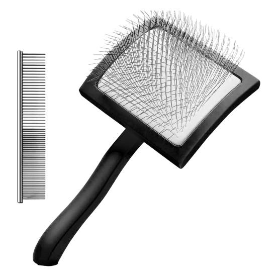 1 Set Slicker Brush for Poodles Dog Grooming Brush with Extra Long Pins Pet Brush And Comb Remove Tangles Knots for Goldendoodles Labradoodles