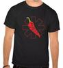 Unisex Tees 100% Cotton Men's Women's RED HOT CHILI PEPPERS Rock Music Logo Black T-SHIRT -1072-