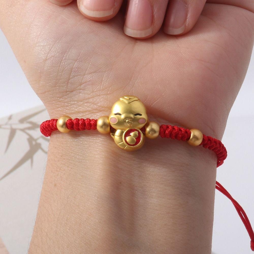 Hand Rope Snake Year Bracelet Chinese Style Fortune Bracelet Unique Lucky Red Rope  Couple