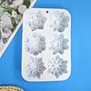 3D Cake Molds Snowflake Shaped Cake Decorating Molds Soap Moulds Desset Molds Suitable for Hand-Making Soap Dessert