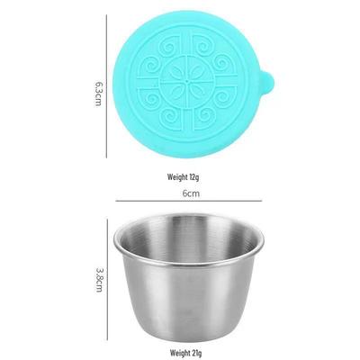 ZISIZ 70ml Sauce Cups with Silicone Lids
