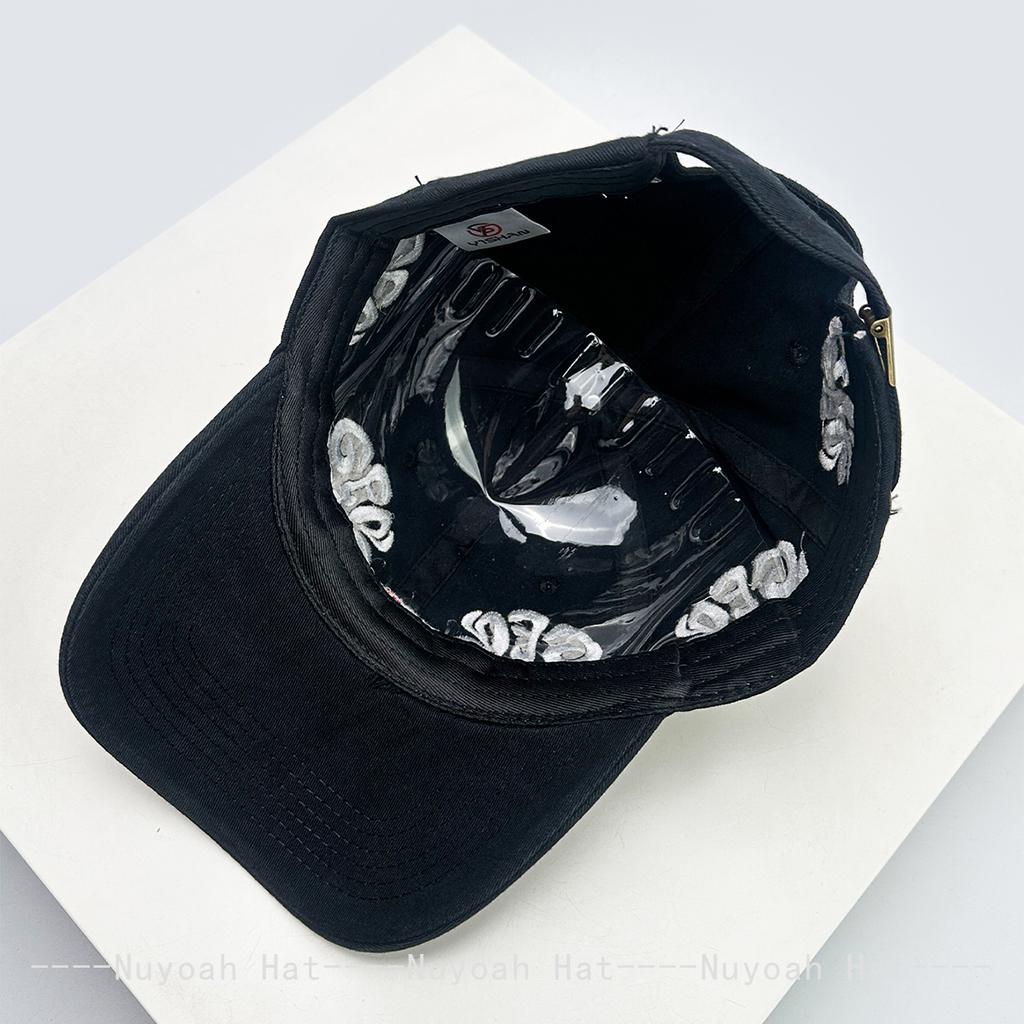 Und Damen Vintage Bestickt Buchstaben Drucke Floral Baseballkappen Sonnenschutz Amerikanischer Streetstyle All-Match Schirmmützen Personalisierte Trendige Ins