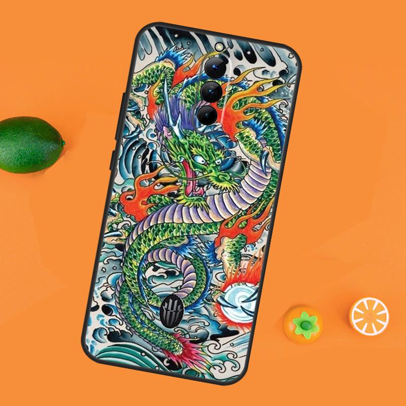 Chinese Dragon Case For ZTE Nubia RedMagic 10 Air 5G 6 7 7S 6S Pro RedMagic 10S 9S 8S 8 9 10 Pro Plus Cover