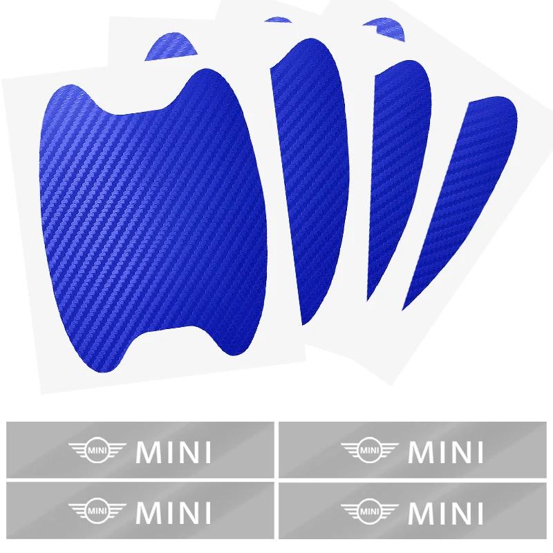 For Bmw Mini 8Pcs New Car Door Sticker Auto Handle Anti Scratch Protection Film Car Styling For BMW Mini Cooper One S R50 R53 R5