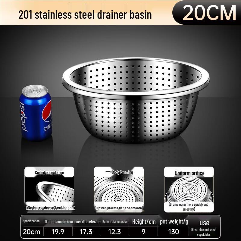 Stainless Steel Vegetable  Rice Washing Colander