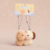 Set di portachiavi in peluche di animali con attacco magnetico per bambine e adolescenti