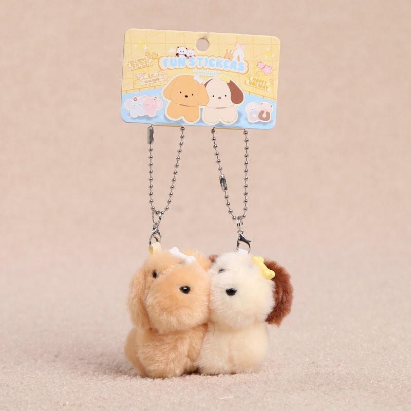Set di portachiavi in peluche di animali con attacco magnetico per bambine e adolescenti