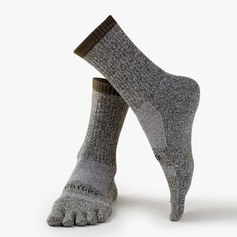 Herbst Winter Herren Sport Fünf-Zehen-Socken Baumwolle Schweißabsorption Geruchshemmend Wandern Split-Toe-Socken Radfahren Sportsocken