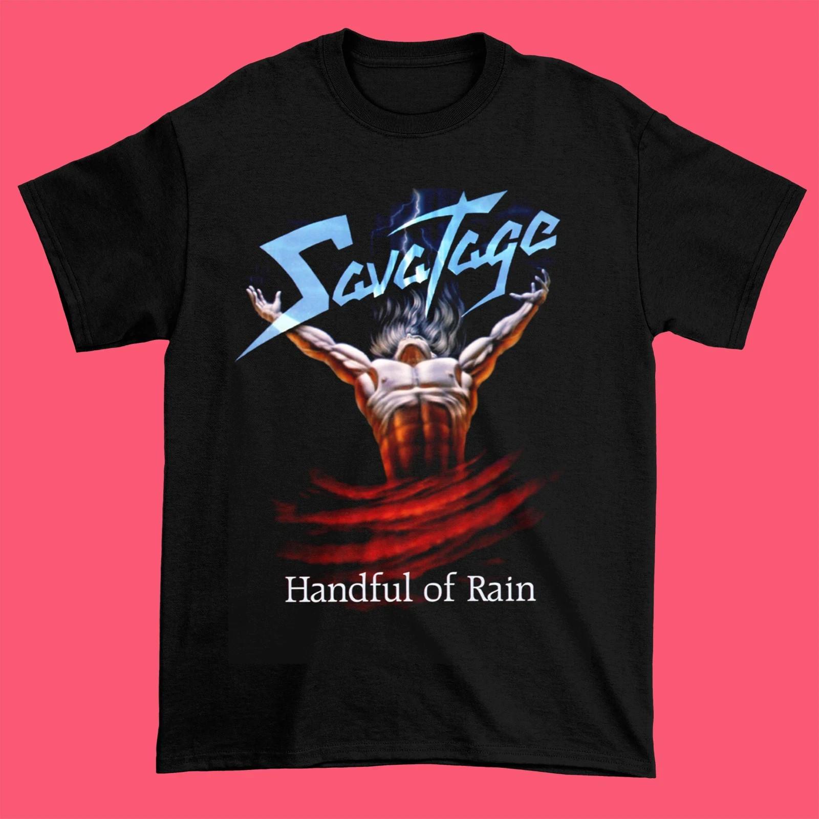 Savatage Band Handful Of Rain Cotton All Size Unisex Black Shirt XXXXL
