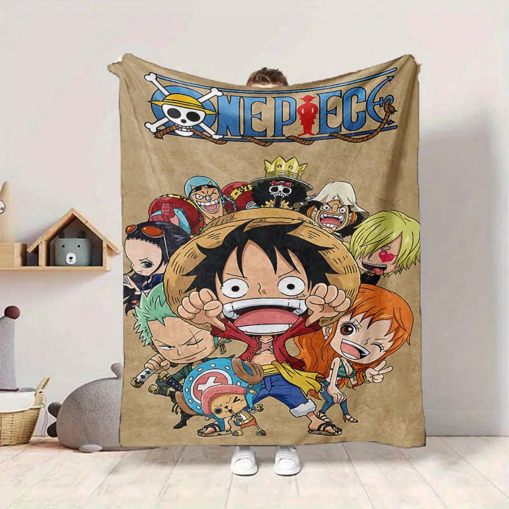 1pc ONE PIECE Flannel Blanket, Soft Skin Friendly with Digital Printing, Various Sizes Available for Family, Friends, Birthday