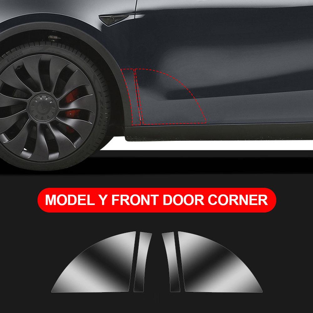 For Tesla Model3/Y 2017- Front Door Rear Door Extended Protective Film Invisible Car Clothing PPF Lamp Film Set Decoration