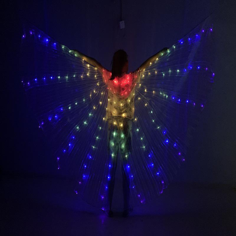 Siying LED Luminous Butterfly Wings Cloak - Adult Colorful Fluorescent Props for Performances