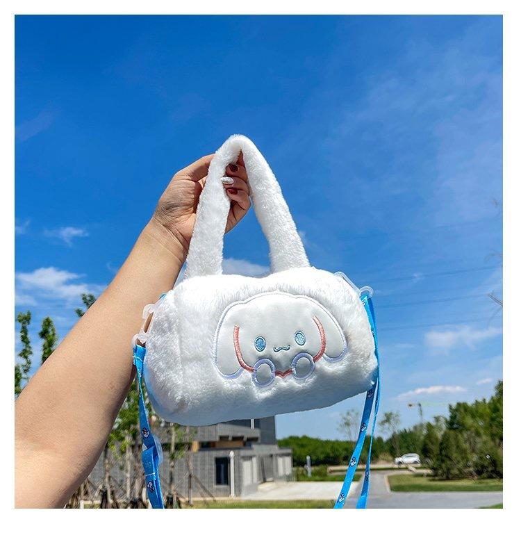 Cute Cartoon Cat Plush Crossbody Bag Girls Christmas Gift Doll Shoulder Handbag