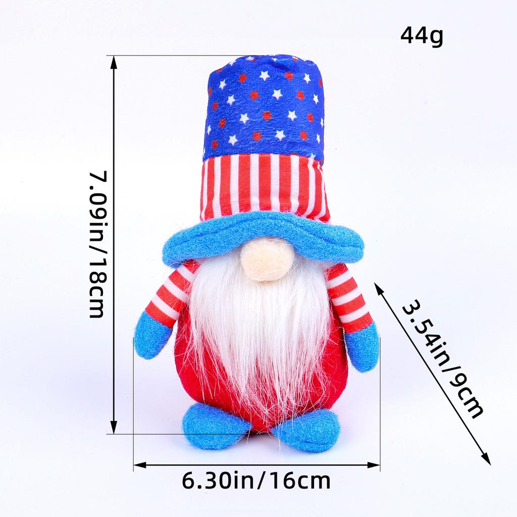 Independence Day Doll Set Collection Holiday Faceless Elderly Decorations Glow Gnome Doll Goblin Ornaments