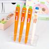 4Pcs Funny Carrot Shape Novelty Push Pen with a Tongue Mechanism Kids Easter Birthday Party Gift Black Ink Pen School Stationery