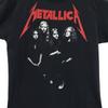 Metallica Camiseta vintage de los 80 con estampado Manga corta Camiseta negra de banda con logo Para hombre Usada