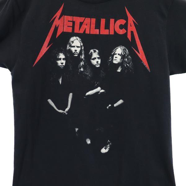 Metallica Camiseta vintage de los 80 con estampado Manga corta Camiseta negra de banda con logo Para hombre Usada