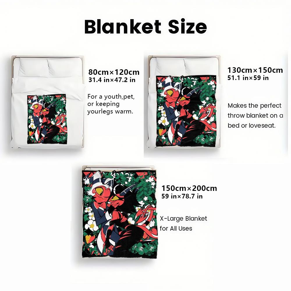 Anime Flannel Thin Blanket for Bedrooms,Living Rooms,Sofas Blankets,Offices,Lunch Breaks,Picnics,blankets Fluffy