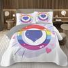 Rainbow Bedspread Queen/Full People Celebrating International Day for LGBT Community Quilt Set Colorful Rainbow Striped Coverlet