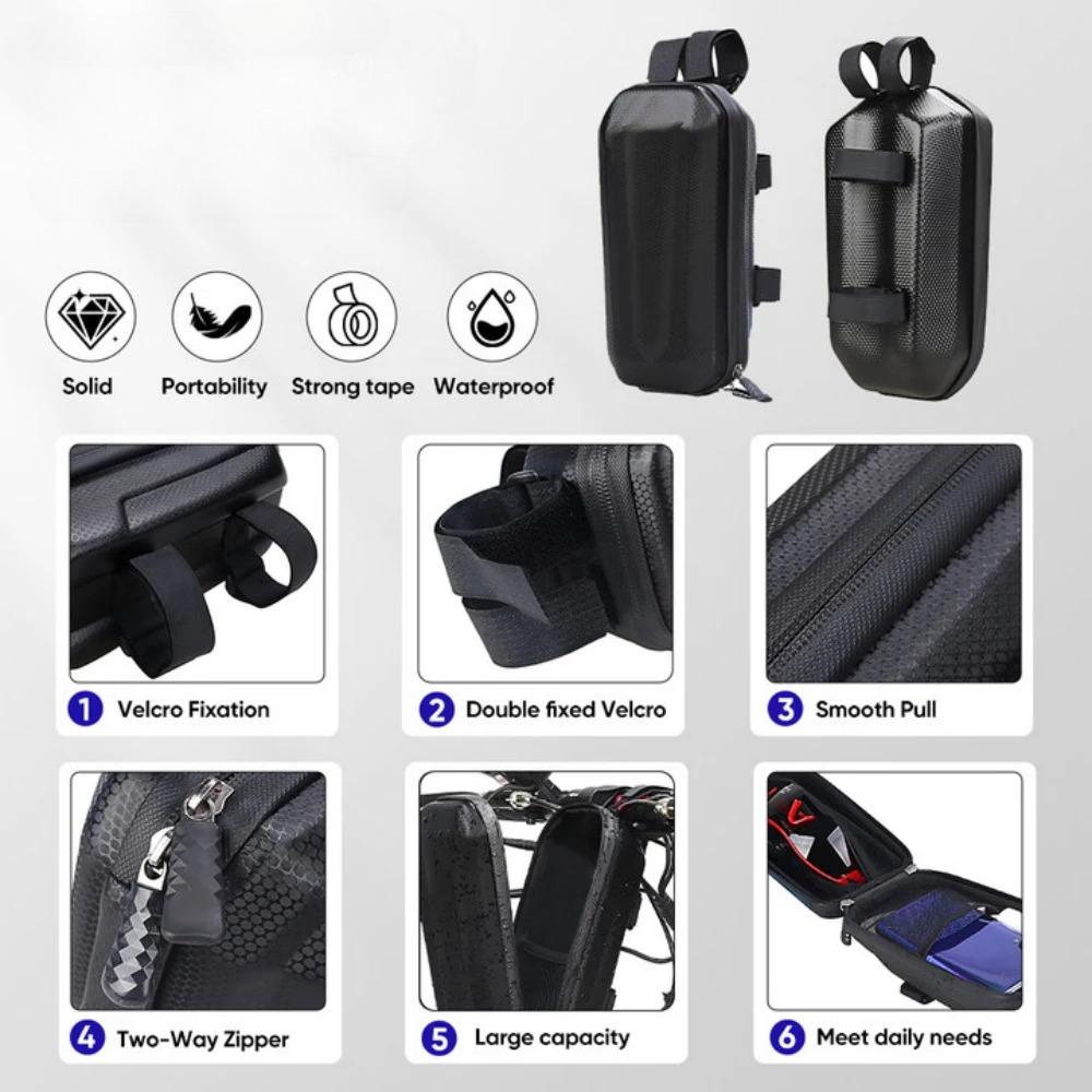 Electric Scooter Bag EVA Hard Shell Electric Bike Handlebar Bags Large Capacity MTB Road Cycling Front Handlebar Storage Bag